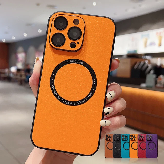 Leather Mag Safe Glitter Bling Case Camera Lens Protect For iPhone 14 Pro Max 13