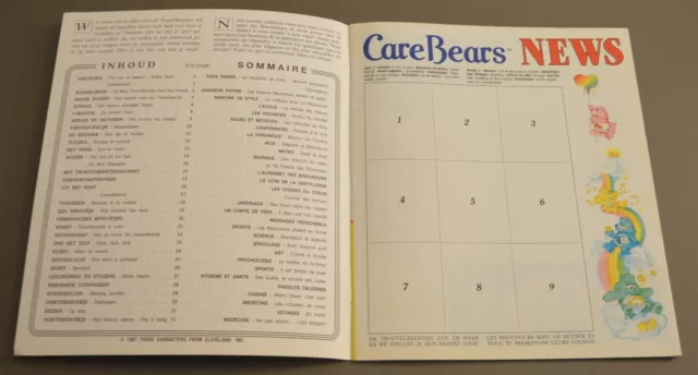 1987 Panini Care Bears News empty album 2