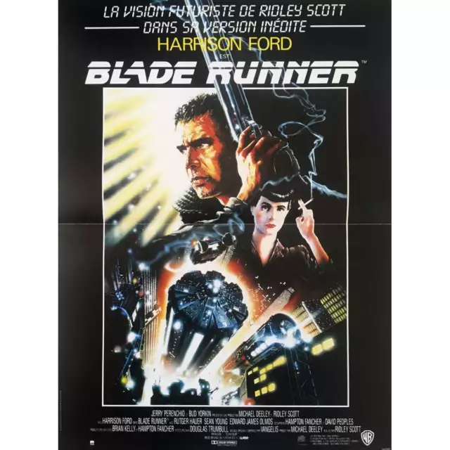 BLADE RUNNER Affiche de film  - 40x60 cm. - 1982/R1992 - Harrison Ford, Ridley S