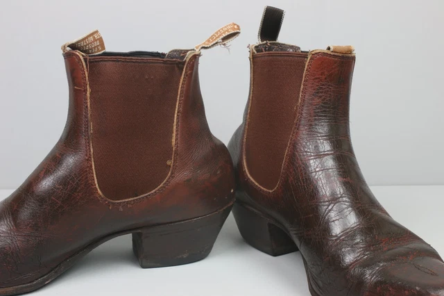 RM WILLIAMS SANTA Fe Cuban Heel Brown Leather Boots Men's GRH