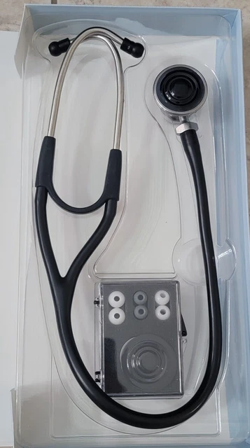 Welch Allyn Harvey DLX Double Head Stethoscope, Black, 5079 325S  NEW - OPEN BOX
