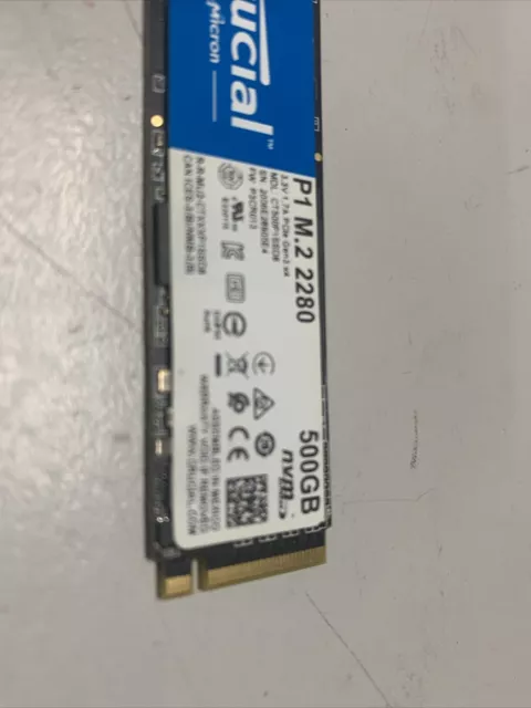 Fast Crucial SSD 500GB 500 Gb PCIe NVMe M.2 2280 P1 Solid state drive 2