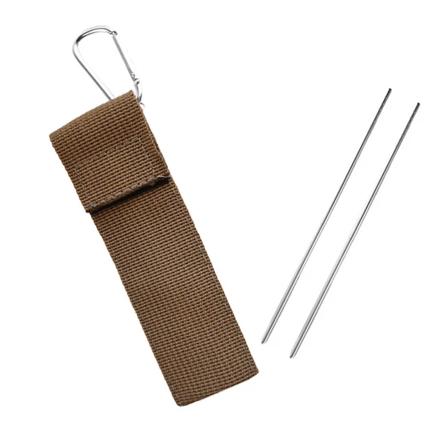 Navaris Lot de 2 couverts de caping en titane – Argenterie légère et
