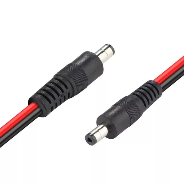 14AWG 5.5MM x 2.1MM Male to Male Plug Power Adapter Cable for LED CCTV 3