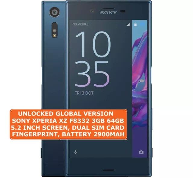 Sony Xperia XZ F8332 3gb 64gb Quad-Core 23mp Digitales 5.2 " Android Smartphone