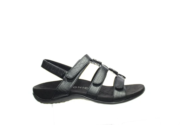 Vionic Womens 44Amber Black Croc Slingbacks Size 7 (Wide) (2435888)