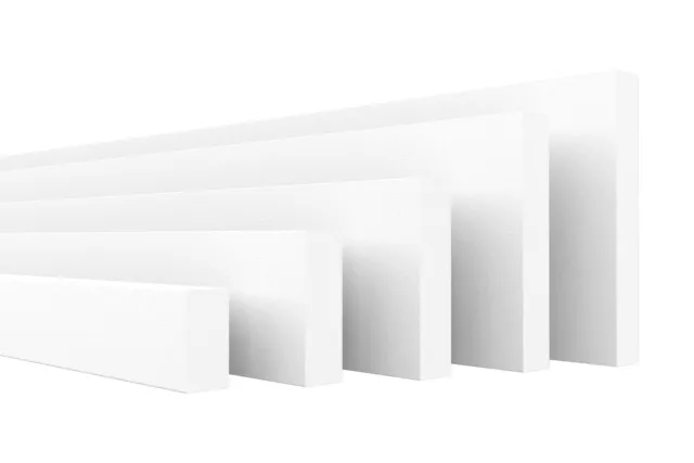 Modello Heximo listelli piatti profilo bianco listelli in stucco XPS polistirolo listelli da parete HFL