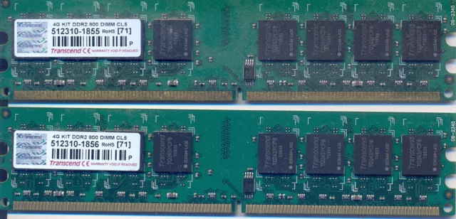 8GB 2 X 4GB DDR2 RAM PC2-6400 800 MHz RAM Arbeitsspeicher Desktop PC