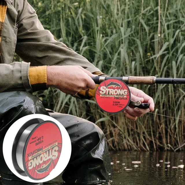 100 M hilo de fluorocarbono línea transparente de nailon de alambre de pesca