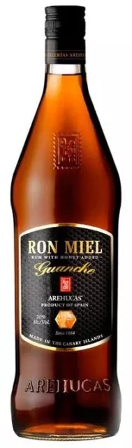 Arehucas - Ronmiel Guanche Ron Miel Honigrum 1l 20% Vol. hergestellt auf Gran Ca