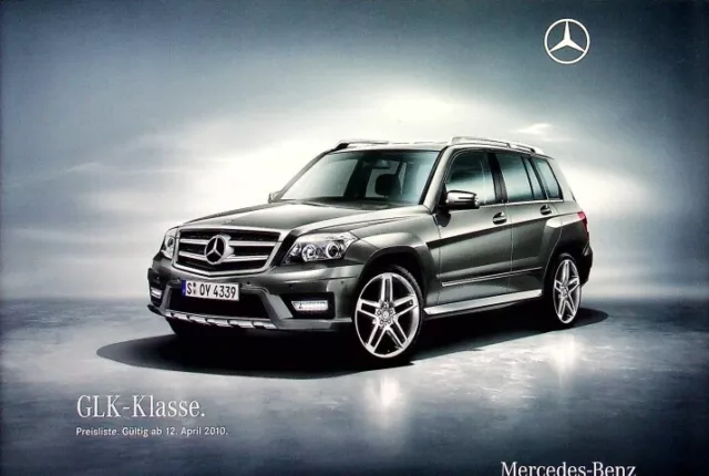 281810) Mercedes GLK - Preisliste & Extras - Prospekt 04/2010