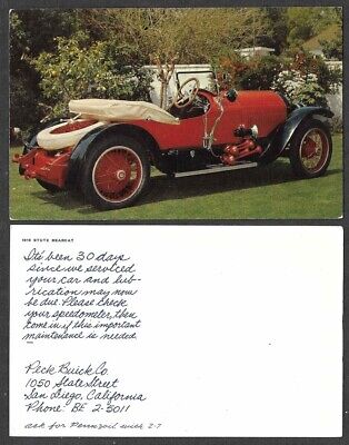 Old California Postcard - San Diego - Auto Dealer, Peck Buick - Stutz Bearcat