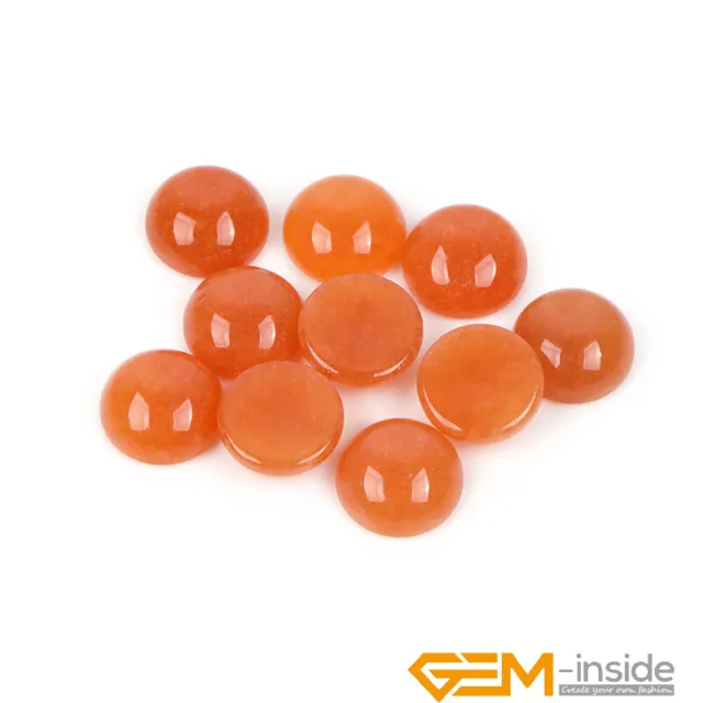 Natural Red Aventurine Gemstone CAB Cabochon Loose Beads For Jewelry Making 5Pcs