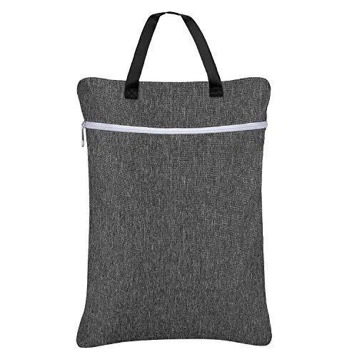 Damero Hanging Wet Dry Bag Reusable Laundry Wet Bag with Two Compartments for...