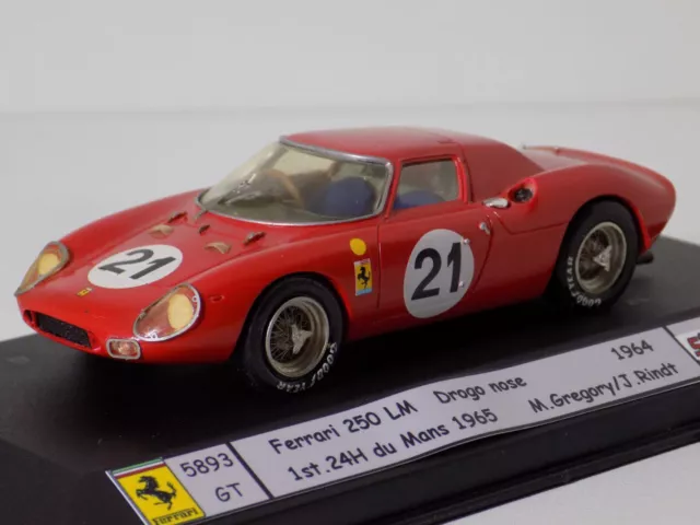 1/43 STARTER FERRARI 250 LM Scagl./Drogo nose - Vict.LM65 -RESINE-excellent état