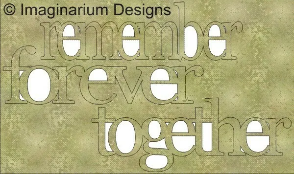 Imaginarium Designs,Chipboard Words, remember forever together (lower case) 2...