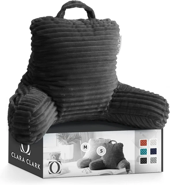 Cut Plush Striped Reading Pillow for Kids & Teens, Medium Back Pillow, Back Supp