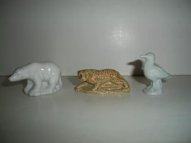 3 Wade Red Rose Tea Animals - Polar Bear, Seagull & Leopard - *GUC*