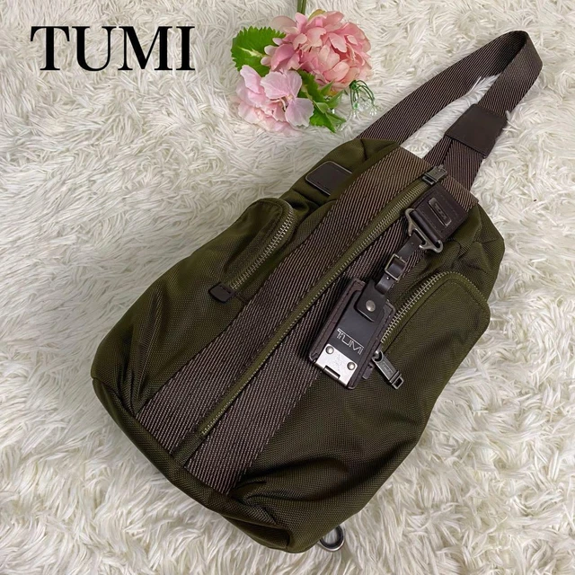 TUMI ALPHA BRAVO Monterey Sling Bag Khaki Used