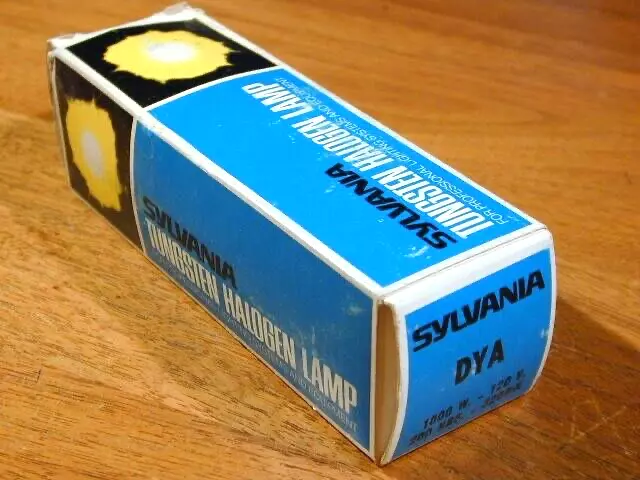 Sylvania Dya 1000 Watt 120 Volt Tungsten Halogen Bulb New In Original Box