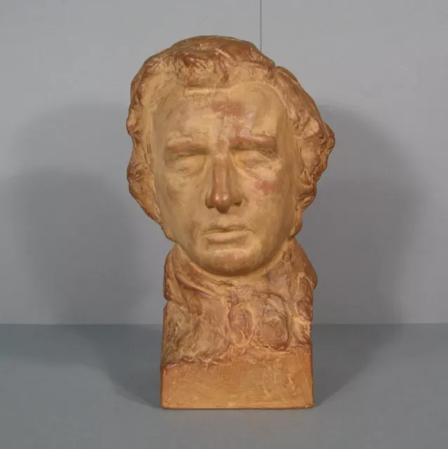 Bust Of Frédéric Chopin Sculpture Antique Terracotta Signed Victor Demanet