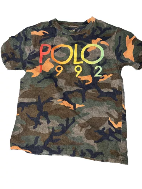 Polo Ralph Lauren Boys Size 8 Camo T-Shirt Polo 1992 Army  Lot Shorts Khaki 3