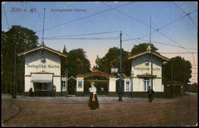 Nippes-Köln Zoologischer Garten 1915  1. Weltkrieg Feldpost  Stempel BICKENDORF 2