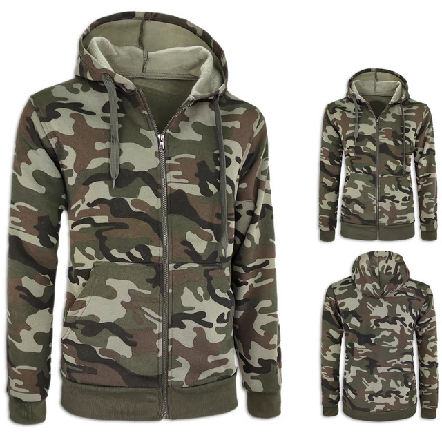 Felpa Uomo Invernale Militare Maglia Maglione Caldo Cotone Camouflage VEQUE 3