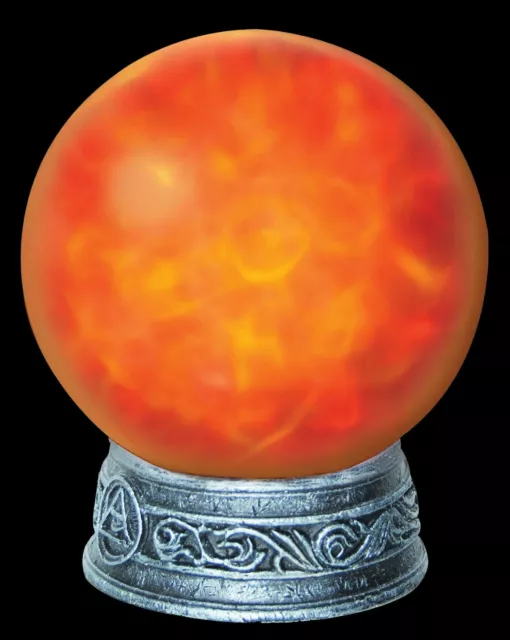 Spooky Sound Flames WITCH MAGIC LIGHT ORB Crystal Ball Halloween Prop Decoration