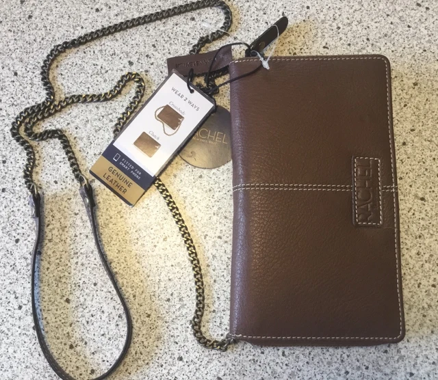NWT Rachel Roy Leather Crossbody Wallet Purse Color Brown