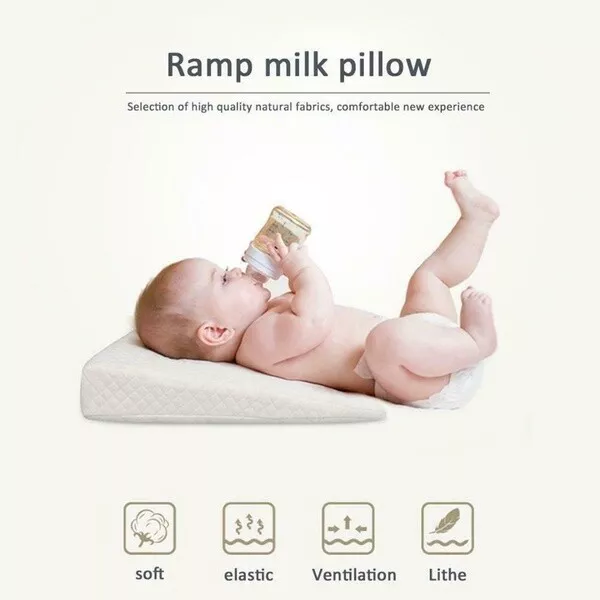 Baby Anti Reflux Wedge Pillow Baby Colic Cot Bed Anti Allergic WASHABLE Cover