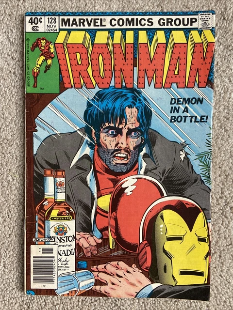 1979 Iron Man #128 Newsstand Marvel Comics Mid Grade Demon in a Bottle Layton