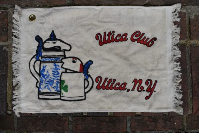 Utica Club Rare Stein New York NY Cannon Cotton USA Bar Towel