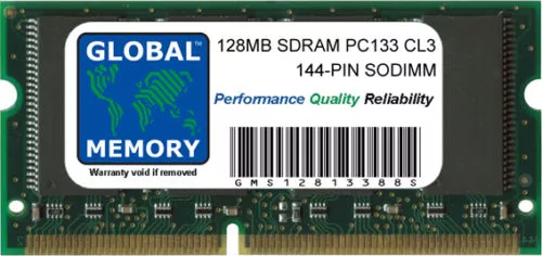 128MB PC133 133MHz 144-PIN Sdram Mémoire Sodimm RAM Pour Portables / PC Portable