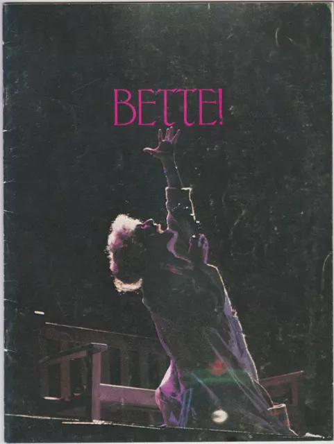 Bette! Bette Midler Theatre Concert Photo Programme 1979