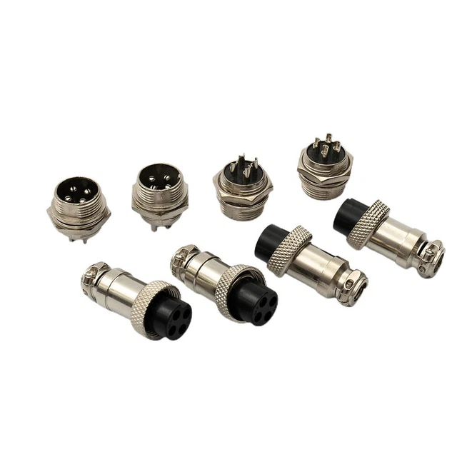 5 Sets GX16-10 10-Pin Screw Aviation Connector – 16mm Thread, 4A 125V, Zinc Alloy Housing For Electronic Equipment & Sealing Applications