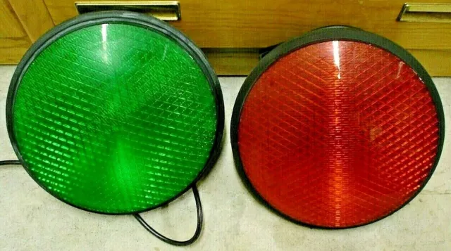 Dialight 12" Red Stop Green Go Traffic Signal Light Street Road Safety w/ Gasket