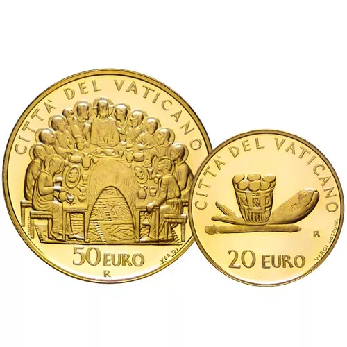 2007 * Dittico 20 + 50 Euro Oro VATICANO "Benedetto XVI" PROOF