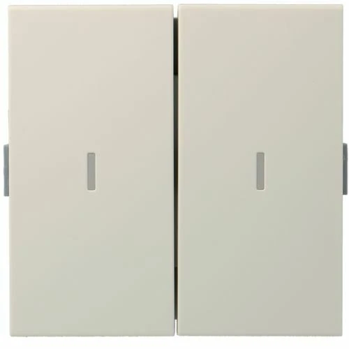 HAGER WK786D - 1 Touche double à voyant - Kallysta - coloris Dune