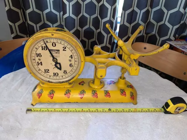 jacobs detectowate scale hand painted strawberry ny new york scale beam weight