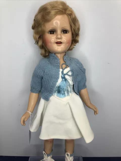 17” Antique Vintage Madame Alexander Sonja Henie Compo Doll Ice Skates #ME