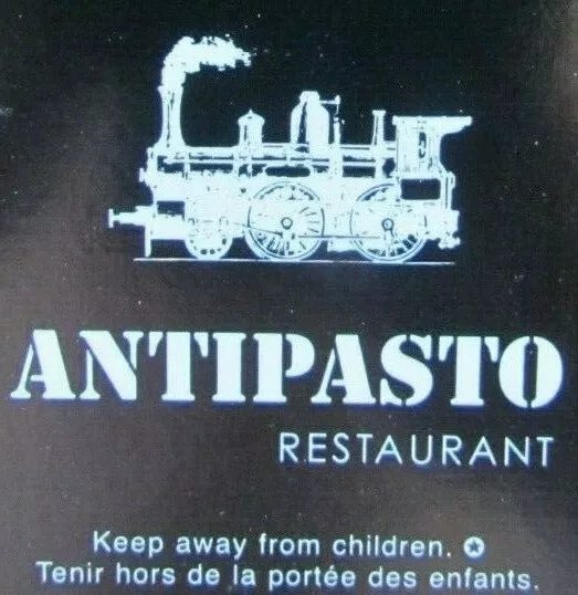 Train On Matchbook Matchcover: Antipasto Restaurant (Mont-Tremblant, Quebec) E25