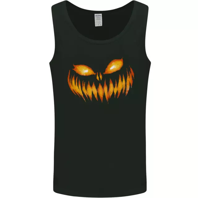 Pumpkin Face Halloween Horror Scary Mens Vest Tank Top