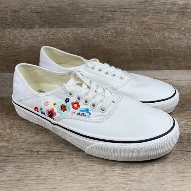 VANS Authentic Vr3 Lace Up Sneakers Groovy Floral Marshmallow Women's 10 NEW