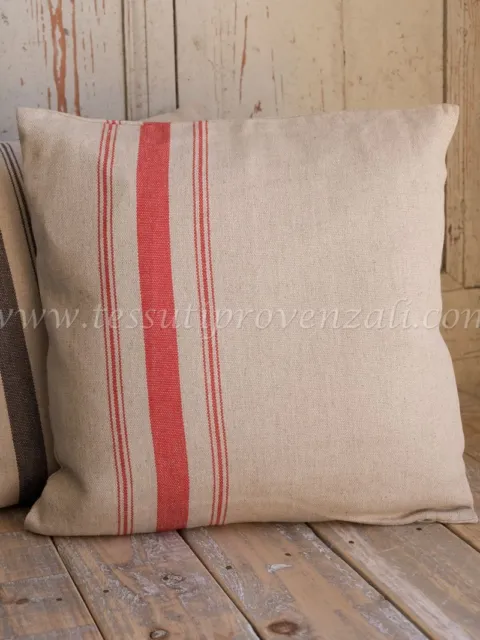 Copricuscino serie Littoral cm.45x45 sacchi di grano colore rosso farmhouse styl