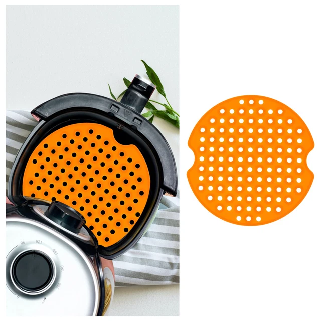 Dciustfhe 200 Fogli Di Carta Forata Per Friggitrice Ad Aria - 22x22 Cm - Pergamena Antiaderente E Resistente Al Calore (232°C) - 3
