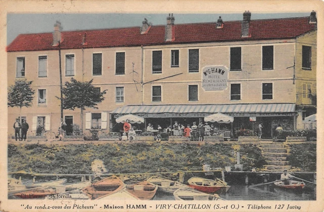 Cpa 91 Viry Chatillon / Maison Hamm / Au Rendez Vous Des Pecheurs / Restaurant