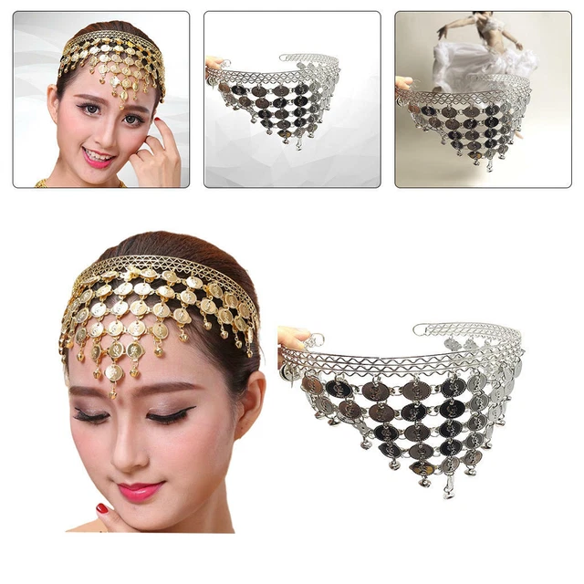 Bandeau de danse du ventre Costume Bijoux de front Danse indienne pour les