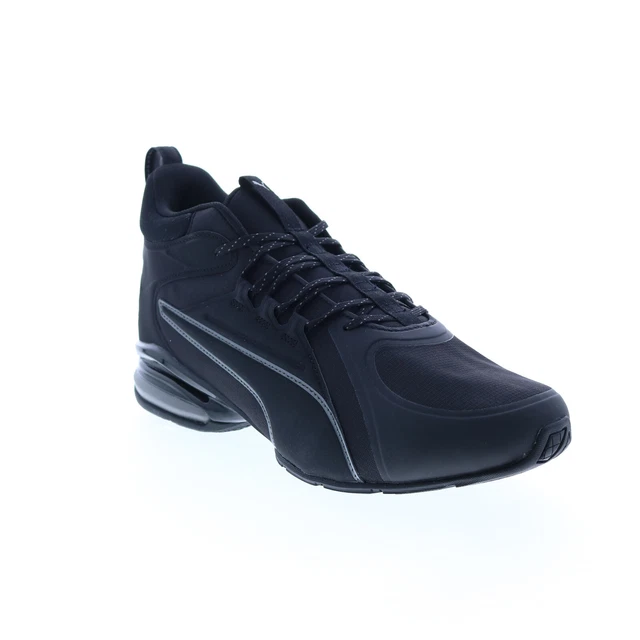 Puma Axelion Mid 37711901 Mens Black Canvas Athletic Running Shoes