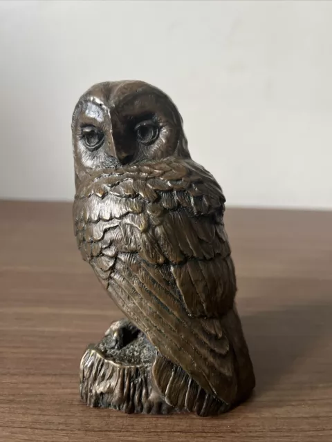 Ken Norris Eule Skulptur Ornament Harz Vogel.